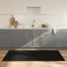Tapis rectangulaire noir 100x200 cm bambou 
