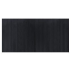 Tapis rectangulaire noir 100x200 cm bambou 
