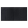 Tapis rectangulaire noir 100x200 cm bambou 