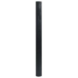Tapis rectangulaire noir 100x200 cm bambou 