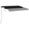 Auvent manuel rétractable avec poteaux 3x2,5 m Anthracite 