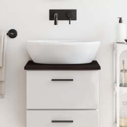 Comptoir de salle de bain marron foncé 40x40x2 cm bois traité 