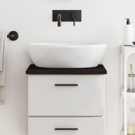 Comptoir de salle de bain marron foncé 40x40x2 cm bois traité 