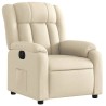 Fauteuil inclinable électrique Crème Tissu 