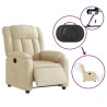 Fauteuil inclinable électrique Crème Tissu 