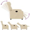 Fauteuil inclinable électrique Crème Tissu 