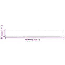 Écran de balcon anthracite 90x800 cm 100% polyester oxford 