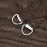 Voile d'ombrage 160 g/m² Marron 2,5x2,5x3,5 m PEHD 
