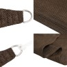 Voile d'ombrage 160 g/m² Marron 2,5x2,5x3,5 m PEHD 