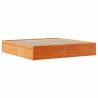 Cadre de lit et tête de lit cire marron 200x200 cm bois de pin 
