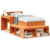 Cadre de lit sans matelas cire marron 75x190 cm bois pin massif 