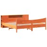 Cadre de lit sans matelas cire marron 180x200cm bois pin massif 