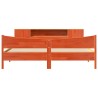 Cadre de lit sans matelas cire marron 180x200cm bois pin massif 