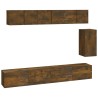 Ensemble de meubles TV 6 pcs Chêne fumé Bois d'ingénierie 