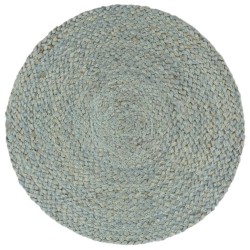 Napperons 6 pcs Vert olive Plain 38 cm Rond Jute 