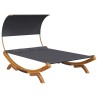 Lit repos et auvent 165x203x126 cm Bois courbé Anthracite 