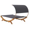 Lit repos et auvent 165x203x126 cm Bois courbé Anthracite 