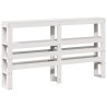 Cadre de lit sans matelas blanc 160x200 cm bois de pin massif 