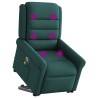 Fauteuil inclinable de massage Vert foncé Tissu 