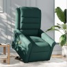 Fauteuil inclinable de massage Vert foncé Tissu 