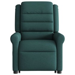 Fauteuil inclinable de massage Vert foncé Tissu 