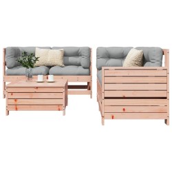 Salon de jardin 5 pcs bois massif sapin de douglas 