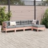 Salon de jardin 5 pcs et coussins bois massif sapin de douglas 