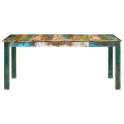 Table à manger 180x90x76 cm bois massif de récupération 