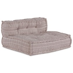Canapé modulable 3 places convertible en tissu marron clair vidaXL 
