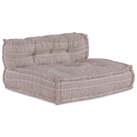 Canapé modulable 3 places convertible en tissu marron clair vidaXL 