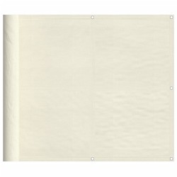 Écran de balcon crème 90x800 cm 100% polyester oxford 