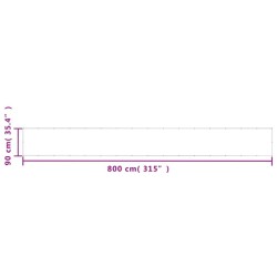 Écran de balcon crème 90x800 cm 100% polyester oxford 