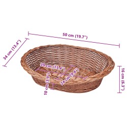 Panier/Lit pour animaux de compagnie Naturel 50 cm 