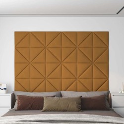 Panneaux muraux 12 pcs Marron 30x30 cm Velours 0,54 m² 