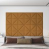 Panneaux muraux 12 pcs Marron 30x30 cm Velours 0,54 m² 