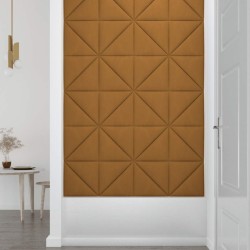Panneaux muraux 12 pcs Marron 30x30 cm Velours 0,54 m² 