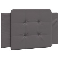 Lit avec matelas gris 90x190 cm similicuir 