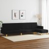 Ensemble de canapés 2 pcs noir tissu 