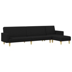 Ensemble de canapés 2 pcs noir tissu 