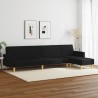 Ensemble de canapés 2 pcs noir tissu 