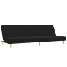 Ensemble de canapés 2 pcs noir tissu 