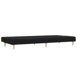 Ensemble de canapés 2 pcs noir tissu 