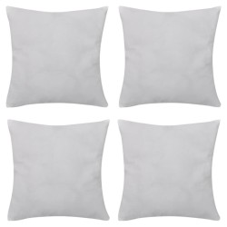 Housses de coussin 4 pcs Coton Blanc 50x50 cm  