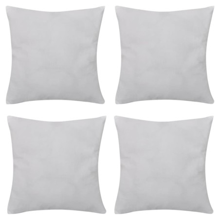 Housses de coussin 4 pcs Coton Blanc 50x50 cm  