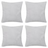 Housses de coussin 4 pcs Coton Blanc 50x50 cm  