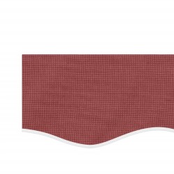 Tissu de remplacement de cantonnière d’auvent rayure bordeaux 