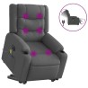 Fauteuil inclinable de massage électrique Gris foncé Tissu 