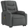 Fauteuil inclinable de massage électrique Gris foncé Tissu 