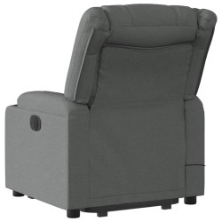 Fauteuil inclinable de massage électrique Gris foncé Tissu 