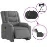 Fauteuil inclinable de massage électrique Gris foncé Tissu 
